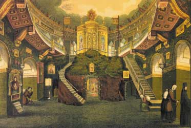 Церковь Спасо-Вифанского монастыря. Литография 1874 г.